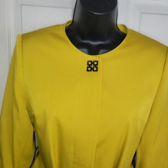 Renata Collection By Ozyil gold button-up trench coat euro 42 (medium) - Picture 5 of 9